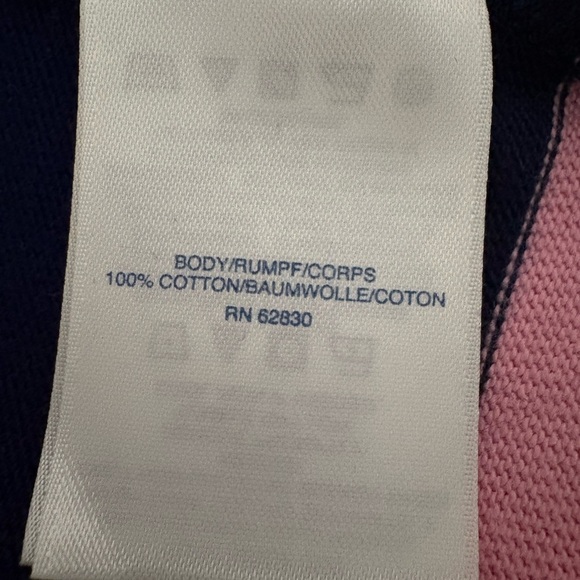 Lands' End Dress Womens Striped Boat Neck 3/4 Sleeve Pink Navy Small Cotton EUC - Picture 5 of 9